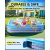 Sunrio Inflatable Family Pool 120" x 72" x 22" – Large Backyard Pool for Kids and Adults - 3 of 4
