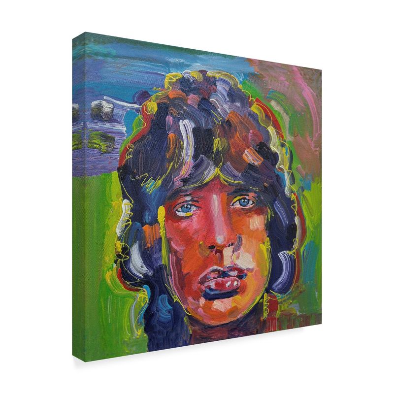 Trademark Fine Art -Howie Green 'Mick Jagger Portrait' Canvas Art, 1 of 4