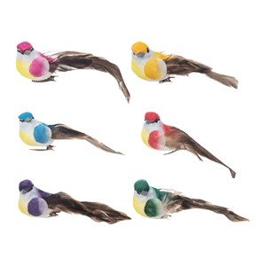 Gallerie II Colorful Bird Clip Ornament Assortments of 6 - 1 of 4
