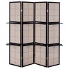 Vynxaria Tan and Cappuccino 4-Panel Folding Screen - 4 of 4