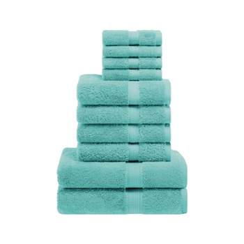 Premium Cotton 800 GSM Heavyweight Plush Luxury 10 Piece Bathroom Towel Set by Blue Nile Mills