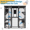 GustoWave 70 Inch Large Walk-in Outdoor Cat Enclosure with Window Access, Cats Patio with Weatherproof Roof, 2 Napping Resting Box, Grey - 4 of 4