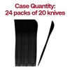 Smarty Had A Party Solid Black Moderno Plastic Dinner Knives - 480 pcs - 4 of 4