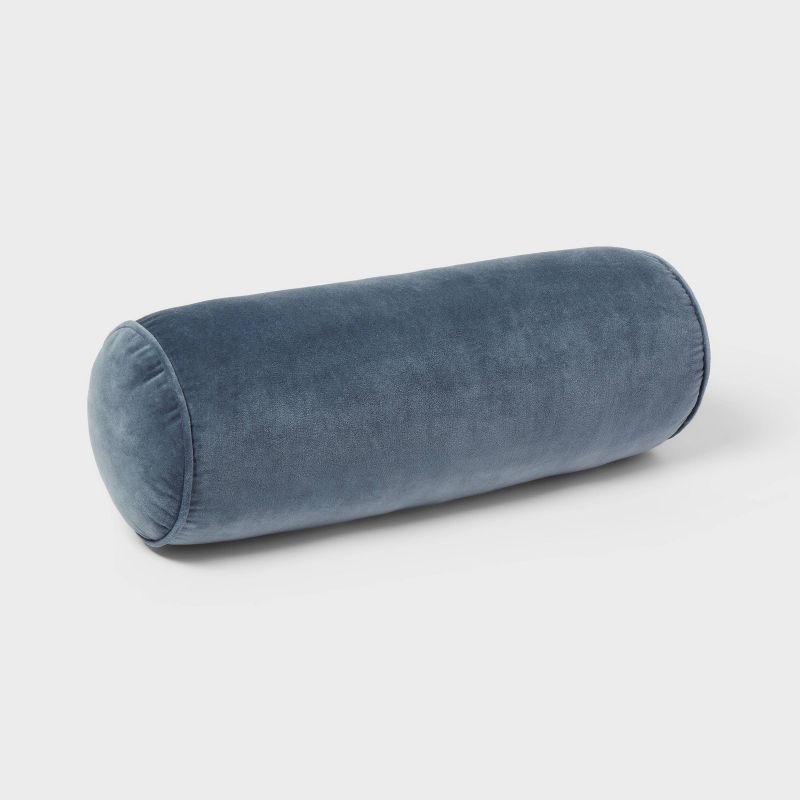 8"x22" Luxe Round Velvet Bolster Decorative Pillow - Threshold™, 4 of 6