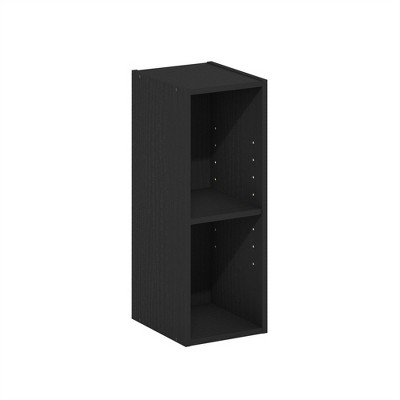 HOMLUX 2-Tier Space Saving Storage Bookcase, 8-Inch Width, Adjustable Design