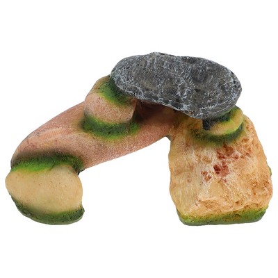 Unique Bargains Resin Tortoise Rock Turtle Basking Platform 6.1