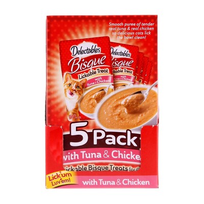 Hartz Delectables Bisque Tuna & Chicken Cat Treats Variety Pack - 5ct