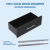 Short Tower Wood Built In Closet Organizer Unit, Wood Closet Organizer Starter Kit, Mounted Closet Systems with 2 Drawers - 4 of 4
