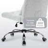 NicBex Armless Home Office Chair with Adjustable Height Modern Fabric Computer Chair with Lumbar Pillow for Office, Study, Bedroom, Light Gray - 4 of 4