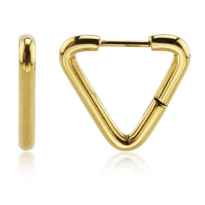 Slate by Rebl Triangle Huggie Earring  Stainless Steel, 18x19x2.5mm