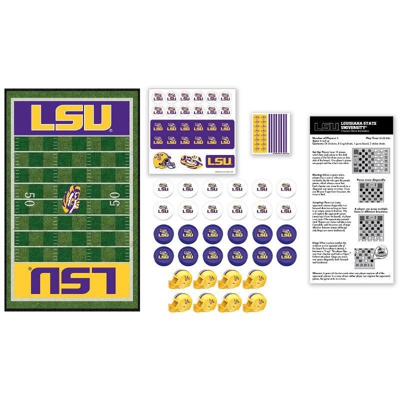 MasterPieces Officially licensed NCAA LSU Tigers Checkers Board Game for Families and Kids ages 6 and Up, 3 of 7
