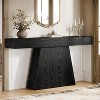 Tribesigns 63" Console Table, Farmhouse Entryway Table with Trapezoidal Base for Entrance, Hallway, Living Room - 2 of 4