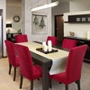 PiccoCasa Stretch Plush Short Dining Chair Cover 1 Pc - 3 of 4
