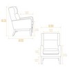 Grungis 26.18" Wide Modern Accent Chair,High Back Reading Chair with Wood Legs,Accent Chair for Bedroom,Reading Room,Office - 3 of 4