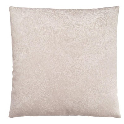 DSVIMOY Support Pillow Decorative Throw Pillow with Feathered Pattern for Sofa or Bed Use, Beige, 17"*17"*2"