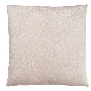 DSVIMOY Support Pillow Decorative Throw Pillow with Feathered Pattern for Sofa or Bed Use, Beige, 17"*17"*2" - 1 of 4