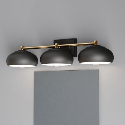 matte black and satin brass