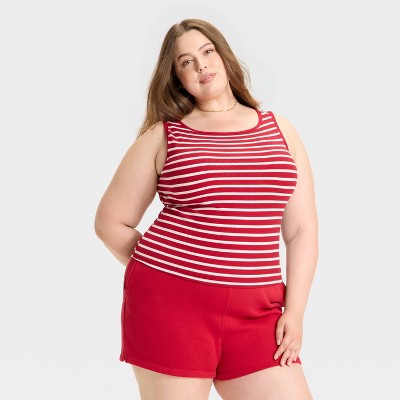 Women's Boat Neck Graphic Tank Top - Wild Fable™