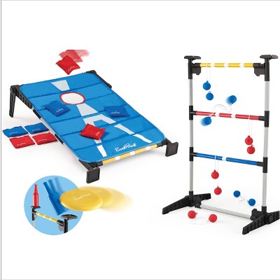 EastPoint 3-in-1 Cornhole Ladderball Bottle Smash Outdoor Game