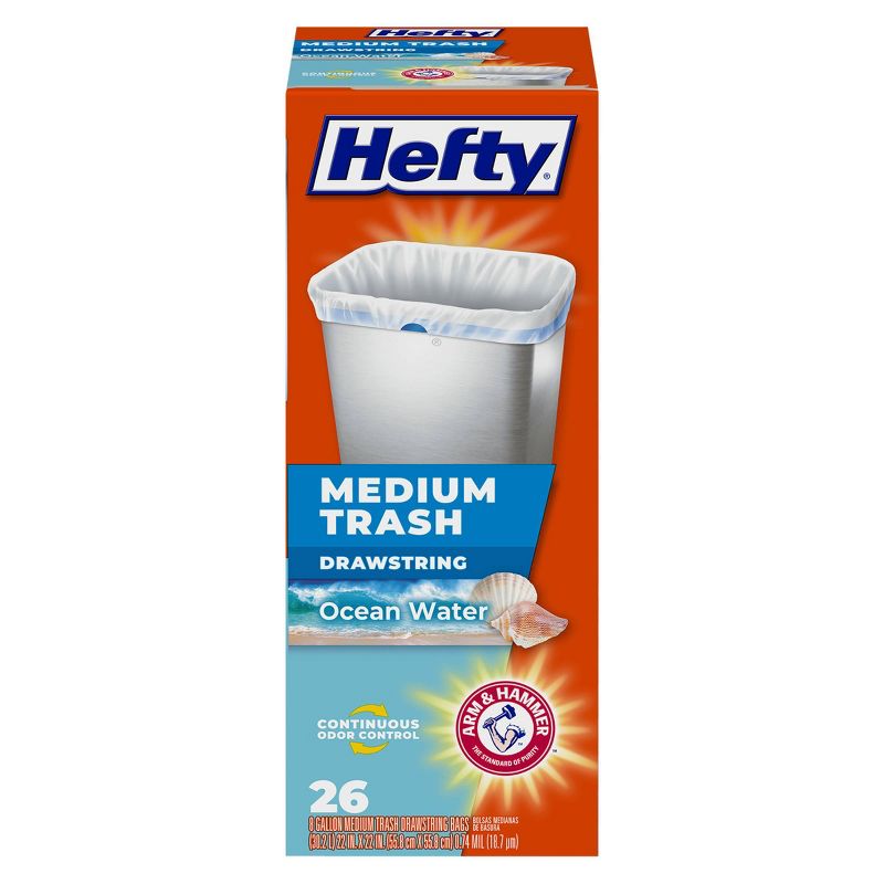Hefty Ocean Water Trash Bag - Medium - 26ct, 1 of 7