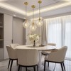 POWLIG 9" Adjustable Pendant Light Set of 3 - Modern Glass Shade Chandelier for Kitchen Island, Dining Room or Entryway - 4 of 4