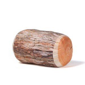 11"x8" Cylinder Log Novelty Plush Pillow Brown - Bullseye's Playground™ - 1 of 4