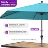 PURPLE LEAF Patio Umbrella Outdoor Table Umbrella Aluminum Frame Market Umbrella Sun Umbrella with 8 Sturdy Ribs - 3 of 4