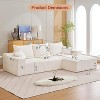 110" Modular Sectional Sofa, L-Shape Cloud Couch with Ottomans, Space-Saving, High-Resilience Foam, No Assembly Required - 2 of 4