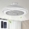 Ludomide Low Profile Ceiling Fans With Lights, 20" Enclosed Ceiling Fan With Light Remote Control - 2 of 4