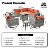 XIZZI Premium Outdoor Swivel Chair Sofa Set in 7 Colors, Modular Patio Seating with Swivel Chairs, Add-Ons Like Coffee Table and Fire Pit - 3 of 4