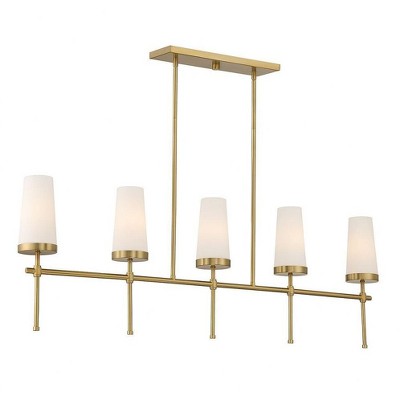 Savoy House Haynes 5 - Light Chandelier in  Warm Brass