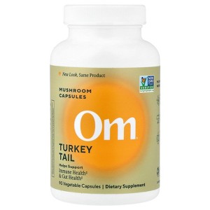 Om Mushrooms Turkey Tail Mushroom Capsules, 90 Vegetable Capsules - 1 of 4