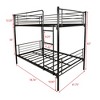 CAVINAS Twin-Over-Twin Metal Bunk Bed with Ladder & Fence/Trundle,Modern Bed Frame for Kids Room,Bedroom - 4 of 4