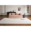 Corduroy Convertible Sleeper Sofa Bed with Cylindrical Pillow and Fixed-Shape Frame - 3 of 4