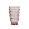 Martha Stewart Chauncey 4pk 14.3oz Hobnail Handmade Glass Tumblers - 2 of 4