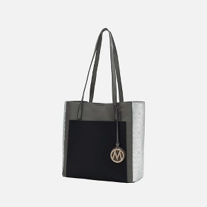 MKF Collection Leah Vegan Leather color-block Women’s Tote Bag by Mia K - 1 of 4