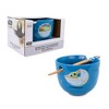 Silver Buffalo Star Wars: The Mandalorian Grogu "Nom Nom" 20-Ounce Ramen Bowl and Chopstick Set - 2 of 4