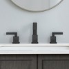 Gulches Matte Black Widespread Bathroom Faucet, 8-Inch Waterfall Sink Faucet with 2 Handles, Pop Up Drain Assembly, and Lead-Free Supply Hose - 2 of 4