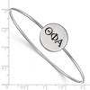 Black Bow Jewelry Sterling Silver Theta Phi Alpha Greek Life Bangle Bracelet 7 Inch - 2 of 3
