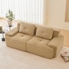 GDFStudio Renee 82" Modern Corduroy Upholstered 2-Seater Sectional Sofa, No Ottoman Included, - 2 of 4