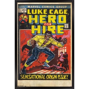 Trends International Marvel Comics - Luke Cage - Hero for Hire Cover #1 Framed Wall Poster Prints - 1 of 4