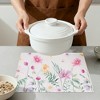REGALWOVEN Farmhouse Placemats Set of 6 Linen Placemats for Dining Table Decor Indoor Outdoor Washable Floral Kitchen Table Mat - 4 of 4