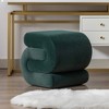 COWLOWN S-Shape Velvet Ottoman Makeup Stool Footstool, 250LBS Capacity, No-Assembly, Anti-Slip for Living Room/Bedroom/Sofa Side - 3 of 4