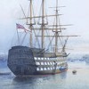 Old Modern Handicrafts H.M.S. Victory Moored in Portsmouth Canvas Print – Frederick Miller Maritime Art 23x35 in - 4 of 4