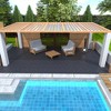 Vynxaria 44 Pieces of 12 Inch Dark Gray Crushed Stone Crack Style Tiles, Ideal for Porch, Poolside, Balcony, Backyard - 2 of 4