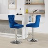 Sapphtopaz Set of 2 Swivel Bar Stools High Chairs with Tufted Back Adjusatble Height 27"-35" Barstools for Kitchen, Living Room - 2 of 4