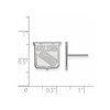 Black Bow Jewelry 10k White Gold New York Rangers NHL Stud Earrings - 2 of 3