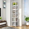 NicBex 6-Tier Corner Bookshelf with Display Shelves & Metal Frame Bookcases for Living Room Home Office, Brown - 2 of 4