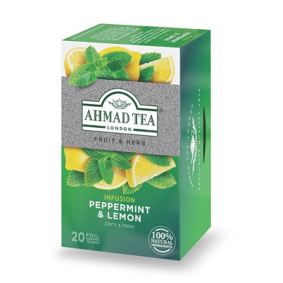 Ahmad Tea Peppermint and Lemon Herbal Tea 20ct
