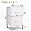 Nightstand with 2 Drawers, Bedside Furniture for Bedroom, College Dorm, End Table with Fabric Bins, Dormitory - 4 of 4